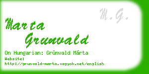 marta grunvald business card